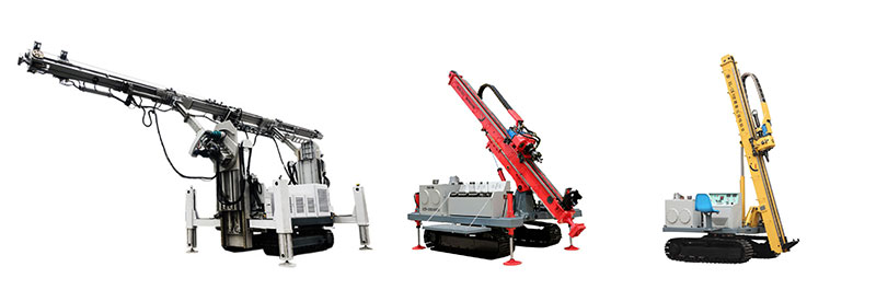 XPS-15型水平旋噴鉆機、GM-5型履帶式全液壓工程錨桿鉆機、XL-5C型旋噴鉆機